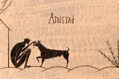 José Bedia Valdés, Amistad, 1994, lithograph printed in colors