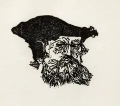 Bearded Man, undated by Gerald G. Boyce, woodcut on paper, offered Nov 2021
