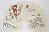 William Glen Davis, 11 Abstract Sketches, c. 1990, ink and market on paper