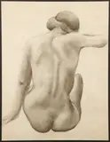 William Glen Davis, Nude, charcoal on paper