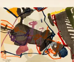 Eugène de Kermadec, Untitled Abstract, 1965, color, lithograph on paper