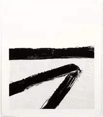 Ray Elman, Making a Point, 1979, serigraph with printed paper collage