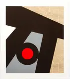 Ray Elman, Sox, 1979, silkscreen printed in color and collage, pencil