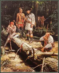 A Warning for General Braddock, offset by Robert B. Griffing, lithograph printed in colors on paper, offered Nov 2021