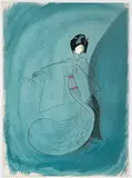 Al Hirschfeld, Kyo, from the Kabuki Theater series, 1975, color