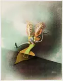 Al Hirschfeld, Le Gong Bali Dancer, c.1975, color