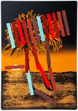 Menashe Kadishman, Yellow Palm, c.1979, serigraph printed in colors, pencil