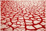 Menashe Kadishman, Red Cracked Earth, c. 1979, etching with aquatint on Guarro paper