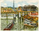 Henry Koerner, Bridge and Three River Stadium