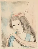 Marie Laurencin, Belle, 1956, color, lithograph on woven paper
