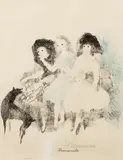 Marie Laurencin, Promenade, undated, color, lithograph on paper
