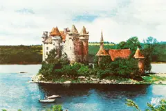 Malcolm Morley, Rhine Chateau, offset color, lithograph