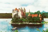 Malcolm Morley, Rhine Chateau, offset color, lithograph