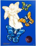 George Rodrigue, Angel Baby from the Blue Dog series, undated, color