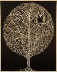 Paul Russell, Night Owl, undated, lithograph on paper