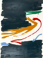 Kikuo Saito, Kurara Abstract, c.1979, screenprint in color, pencil