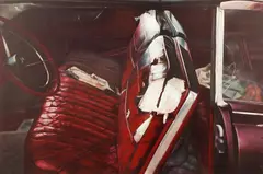 John Salt, Arrested Vehicle with Red Seats, 1972, offset, lithograph