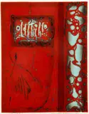 Tajima Hiroyuki, Red Clay Wall B, 1980, color