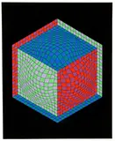 Victor Vasarely, Bi-Dagg, 1981, serigraph printed in colors, pencil