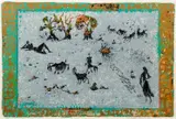 Shraga Weil, Adam and Eve, 1970, serigraph printed in colors