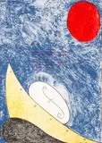 William T. Wiley, Deneb, 1997, lithograph printed in 4 colors, pencil
