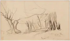 Othon Friesz, Landscape Study, pencil and graphite on paper
