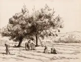 Maximilien Luce, Harvesters Resting in a Field