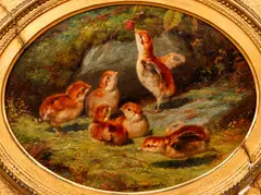 Young Ruffed Grouse (#72), May by Arthur Fitzwilliam Tait, 1858, oil on canvas, offered Oct 2021