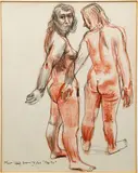 Henry Koerner, Study Drawing for The Tie, 1947, Prisma
