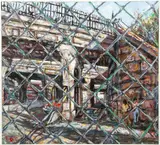 Robert Qualters, Wilkinsburg Trestle and Underpass through Chain Link Fence