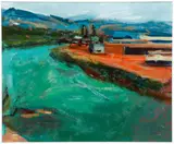 Barry Shields, Mon Bend, gouache on paper