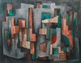 Milton G. Weiss, The City, circa 1950, oil on canvas