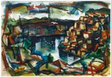 Milton G. Weiss, Pigeon Cove, Rockport, Massachusetts, 1946, watercolor and gouache