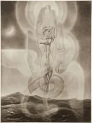 Andrey Avinoff, On The Threshold of Death, 1944, (from the portfolio The Fall of Atlantis), lithograph