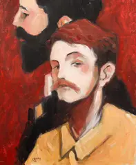 Oh' Red by Clifford Bailey, oil on canvas, offered Oct 2021