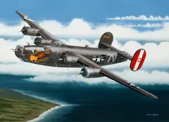 B-24 Liberator Final Approach by Mike Bailey, c.2000, gouache on paper, offered Oct 2021