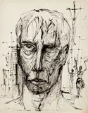 Pontius Pilate, 1954, Medium: by Virgil D. Cantini, pen and ink and black marker on paper, Dimensions:, offered Oct 2021