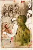 Covenant: Eternal Circumcision from the Aliyah portfolio published in 1968 to celebrate the 20th anniversary of the formation of the State of Israel, color by Salvador Dalí, lithograph on paper (no apparent watermark), offered Oct 2021