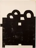 Eduardo Chillida, Title: Curutze Gorria II (Koelen, #84012), 1984, lithograph, Dimensions: