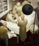 Roy Hilton, Laparotrachelotomy, 1943, oil on canvas