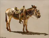 Clark Hulings, Kiko [Gray Burro], 2005, oil on canvas