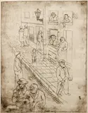 Hanns Kralik, Die Strasse [The Street], 1928, etching on paper