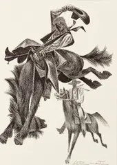 Fletcher Martin, High, Wide and Handsome, c.1945, original, lithograph on paper