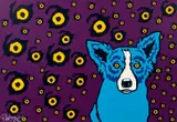 Blue Dog by George Rodrigue, 1993, serigraph printed in colors, offered Oct 2021