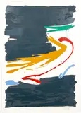 Kikuo Saito, Kurara Abstract, c.1979, screenprint in color, pencil
