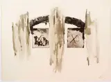 Antoni Tàpies, Arc et Colonnes, 1976 (Galfetti #580), original color, etching with carborundum and aquatint on Arches paper
