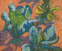 Allen Tucker, Untitled Floral Abstract, oil on canvas, faded signature lower left