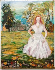 Untitled by Woman in the Woods, oil on canvas unknown artist, offered Sep 2021