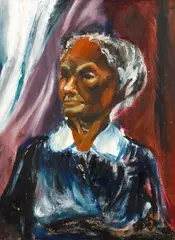 Portrait of an African-American Woman, c.1950s by Devora Berman, oil on artists board, offered Sep 2021