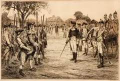 Samuel Chamberlain, General Washington Assumes Command, 1932, etching on paper